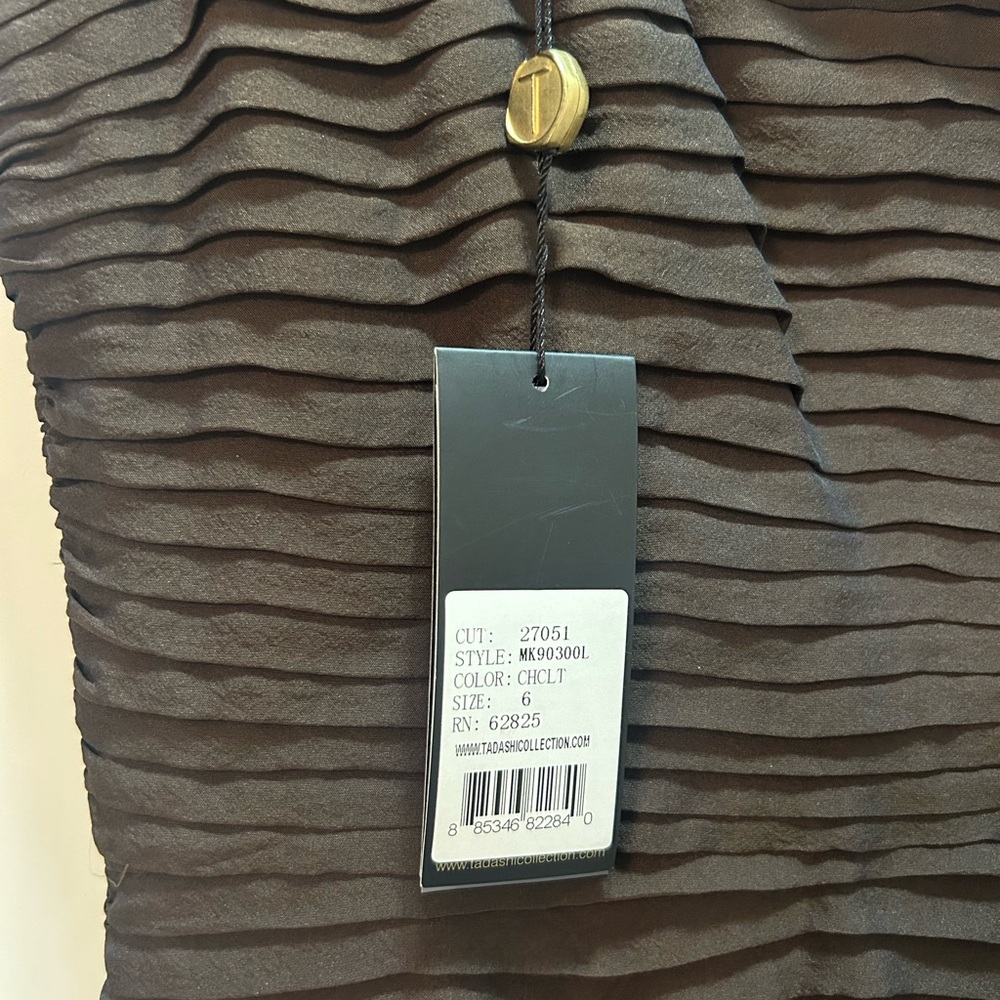 Tadashi Shoji Brown Tiered Ruffle Maxi Dress - Picture 6 of 11